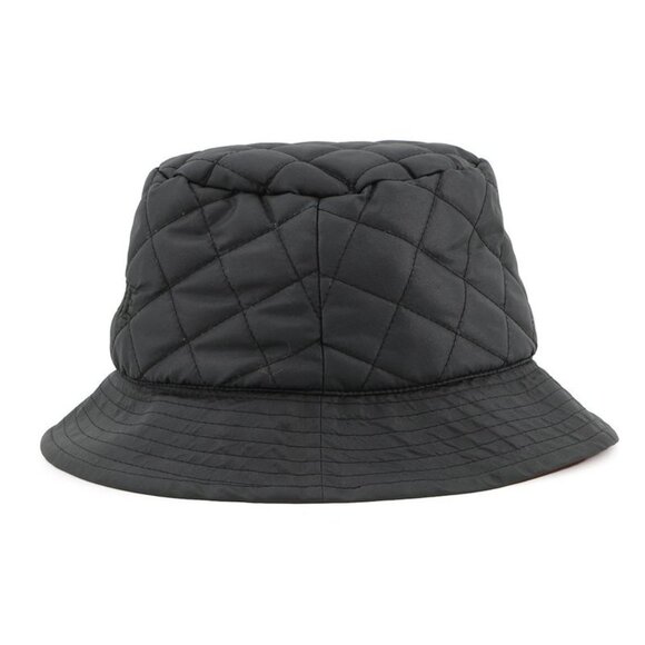 Celine Hat Quilted Logo Nylon S Hat Black Black Orange main image 10